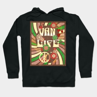 Van Life Psychedelic Stripes & Flowers Hoodie